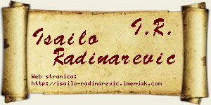 Isailo Radinarević vizit kartica